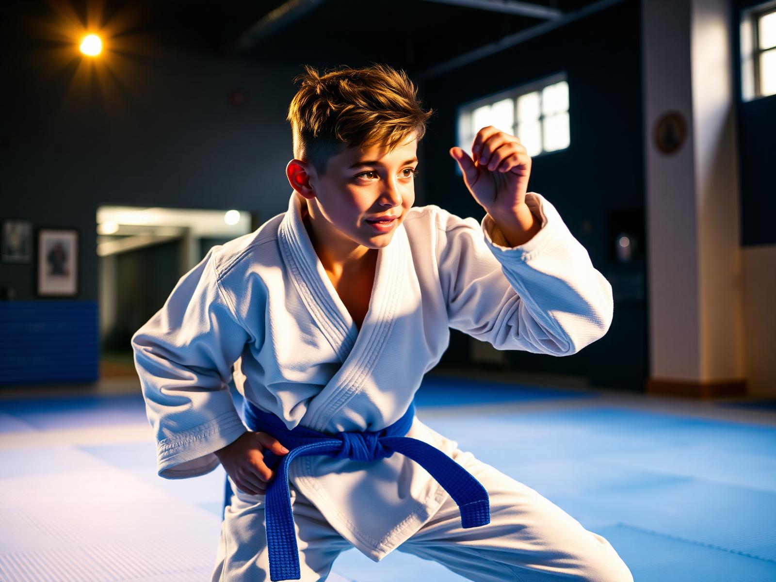 Jeune combattant en jiu-jitsu brésilien à Bondy